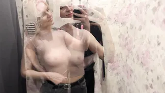 [4K] Try On Haul Fully Transparent Clothes | See-Through At The Mall #5