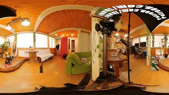 360° VR Washing The Floor: Cleaning In The Beautiful Outfit #7