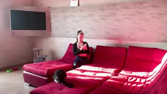 Cleaning sofa with my cat || anya p special video for fans #7