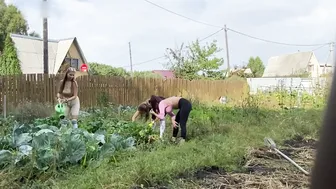 Working in the garden with friends || special video for fans #3