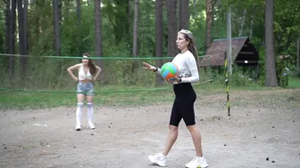 playing Volleyball outdoor in sportsbra | Anya P. life and Marilyn Moran #5