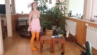 Anya wearing NEW COLORED tights TRY-ON & REVIEW #3