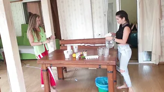 BEER PONG game challange || anya with josephine special video #2