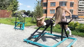 OUTDOOR WORKOUT in beautiful dress || workout special video for fans #2