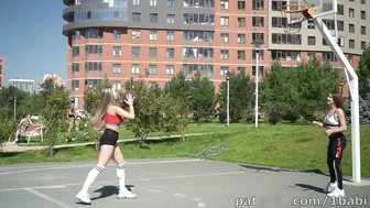 playing basketball in a sports bra || special video playing #9