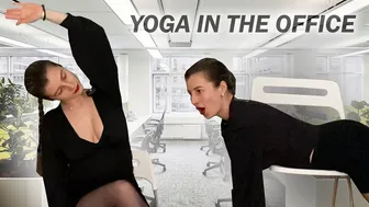 The Secretary does yoga before the Boss returns to the office! #1