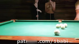 Playing billiards in the sauna with friends #4