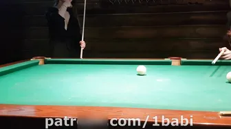 Playing billiards in the sauna with friends #6