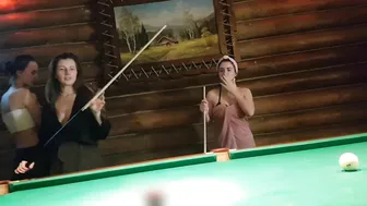 Playing billiards in the sauna with friends #9