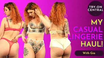 Gia | Casual Thong Lingerie Try On Haul | Lace & Thong Loungewear Haul