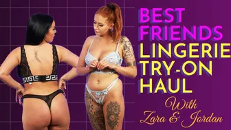 BEST FRIENDS Try-On Haul! - Trying On Our Sexy New 2023 Thong Lingerie - With Zara & Jordan