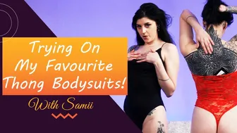 Sexy New 2023 Thong Bodysuit Lingerie Try On Haul - With Samii