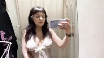 [4K] See-Through/Transparent Lingerie | Try-On Haul | At The Mall #2