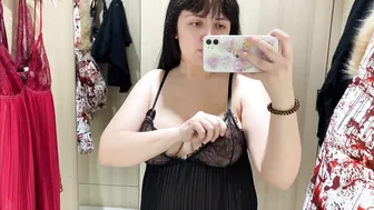 See-Through Try On Haul | Transparent Lingerie and Clothes | Try-On Haul At The Mall №26 #9