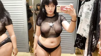 See-Through Try On Haul | Transparent Lingerie and Clothes | Try-On Haul At The Mall №30 #9