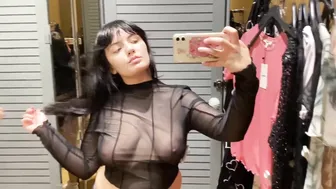 See-Through Try On Haul | Transparent Lingerie and Clothes | Try-On Haul At The Mall №32 #7