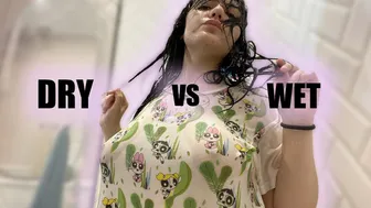 Dry Vs. Wet Try On haul | See-through Try On Haul | Shower with me