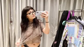 [4K] See-Through/Transparent Lingerie | Try-On Haul | At The Mall #8