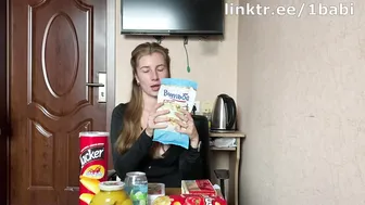 ASMR: Trying CRISPY snacks, noodles and soda #3