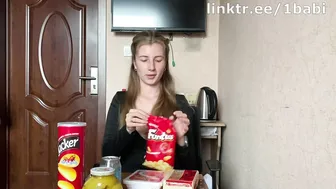 ASMR: Trying CRISPY snacks, noodles and soda #5