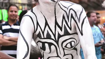 Nude model speaks about body painting and appearing nude in public. #8