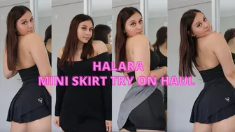 hot HALARA mini skirt TRY ON HAUL!