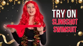 Try on and Review Christmas slingshot swimsuit and more