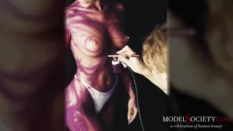 Airbrush body photos with nude models. Learn body art by David Bollt #6