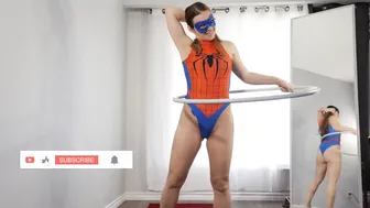 4K Hula Hooping Spider Girl Bodysuit With Mirror View!! Masked Mode #3