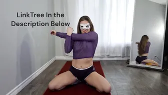 4K Transparent Top and Yoga With Mirror View!! Masked Model #4