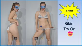 SOOOO SHINY ???? Bikini Try-On #maskedmodelfit #onlyfriends #ootd #grwm #maskedmodelvids