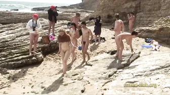 Prowling Panther Beach - nudist group explores oceanside rock formations #7