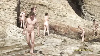 Prowling Panther Beach - nudist group explores oceanside rock formations #9