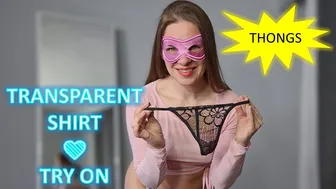 Transparent Shirt Try On Haul - Masked Model #maskedmodelvids