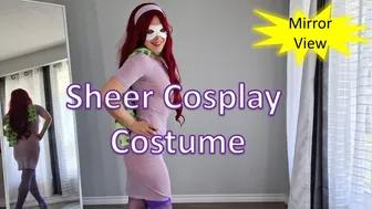 4K TRANSPARENT Cosplay Costume Try On Haul Outside | Masked Model #maskedmodelvids