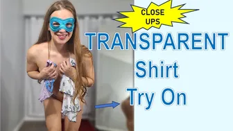 4K TRANSPARENT Shirts Try On Haul | Masked Model #maskedmodelvids