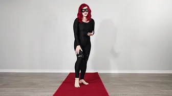 Mesh Lingerie Black Widow Try On Cosplay #maskedmodelvids #lookbook #2