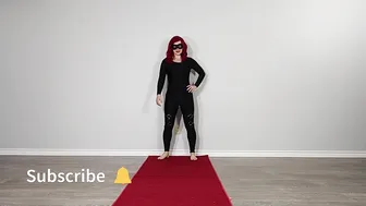 Mesh Lingerie Black Widow Try On Cosplay #maskedmodelvids #lookbook #5