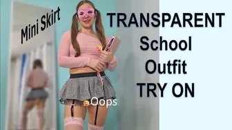 TRANSPATENT School Outfit Cosplay Try On Haul - Masked Model #maskedmodelvids #cosplay