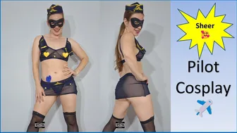 Sheer Lingerie Pilot Cosplay Try On Haul #maskedmodelvids #egirl #oodt #fypシ