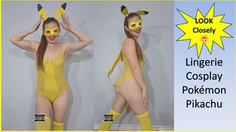 Lingerie Pokémon Pikachu Cosplay Costume #maskedmodelvids #lookbook #cosplaygirl