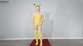 Lingerie Pokémon Pikachu Cosplay Costume #maskedmodelvids #lookbook #cosplaygirl #8