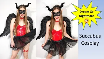 Sexy Succubus Lingerie Cosplay Try On #maskedmodelvids #lookbook