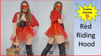 Sheer Red Riding Hood Cosplay Costume Try On Haul #maskedmodelvids #egirl #oodt #fypシ #fypシ゚viral