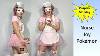 Nurse Joy Pokémon Cosplay Costume Try On #maskedmodelvids #lookbook #cosplaygirl