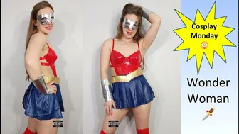 Lingerie Wonder Woman Cosplay Try On Haul #maskedmodelvids #lookbook #cosplaygirl #1