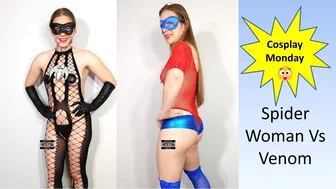 Lingerie Cosplay Spider Woman Vs Venom Try On Haul #maskedmodelvids #lookbook #cosplaygirl #1