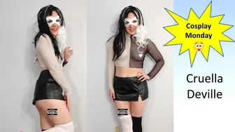 Cruella Deville Cosplay Costume #maskedmodelvids #lookbook