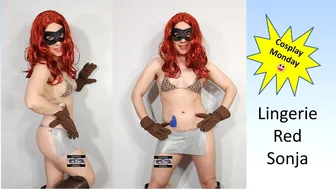 Lingerie Cosplay Red Sonja Chain Bikini Try On #maskedmodelvids #lookbook