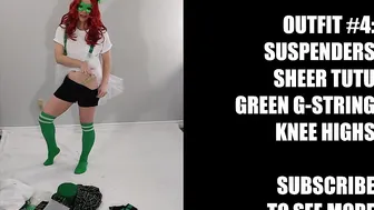 St Patricks Day Lingerie Kilt Try On Haul Full #10